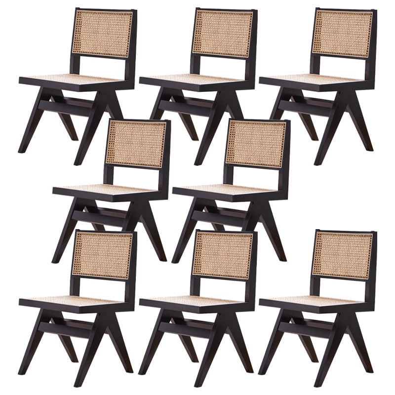 Contemporary Side Chair Wood Open Back Dining Room Chair for Dining Room