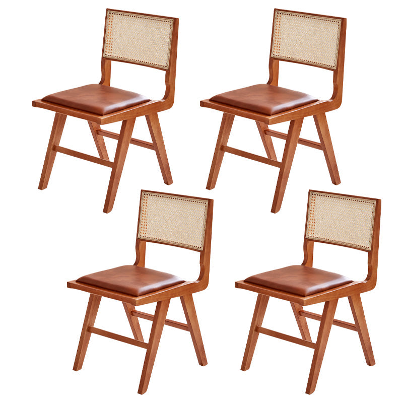 Contemporary Side Chair Wood Open Back Dining Room Chair for Dining Room