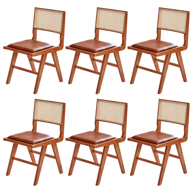 Contemporary Side Chair Wood Open Back Dining Room Chair for Dining Room