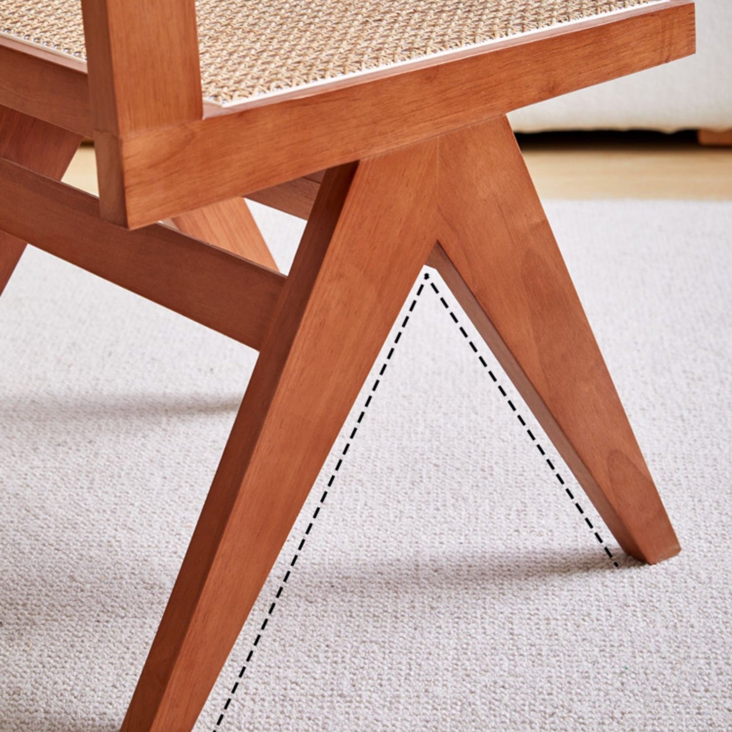 Contemporary Side Chair Wood Open Back Dining Room Chair for Dining Room