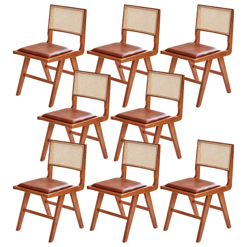 Contemporary Side Chair Wood Open Back Dining Room Chair for Dining Room