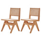 Contemporary Side Chair Wood Open Back Dining Room Chair for Dining Room
