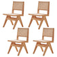 Contemporary Side Chair Wood Open Back Dining Room Chair for Dining Room