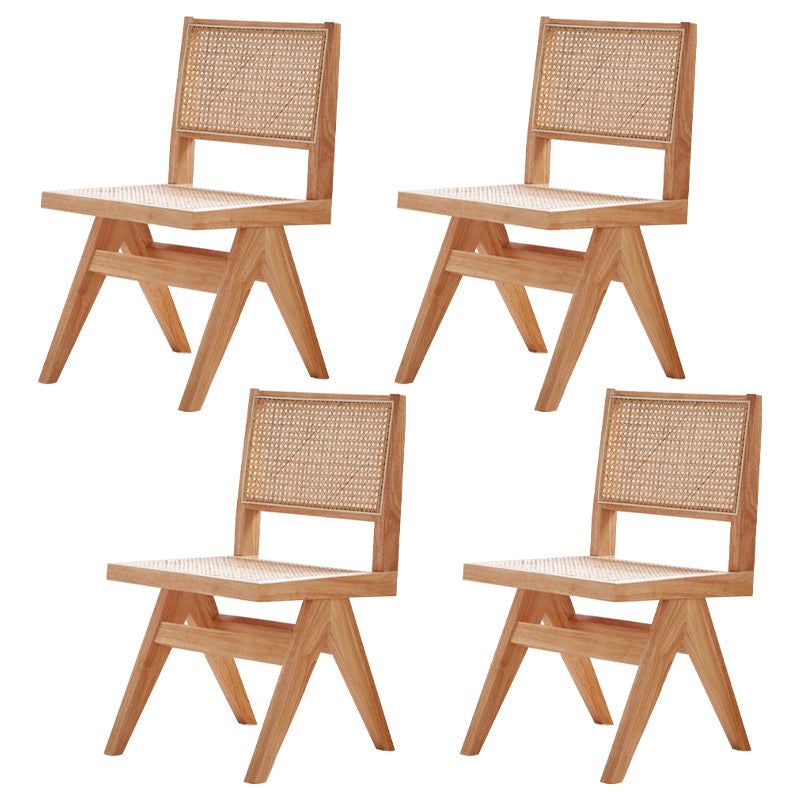 Contemporary Side Chair Wood Open Back Dining Room Chair for Dining Room