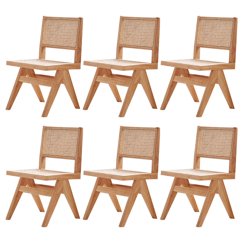 Contemporary Side Chair Wood Open Back Dining Room Chair for Dining Room