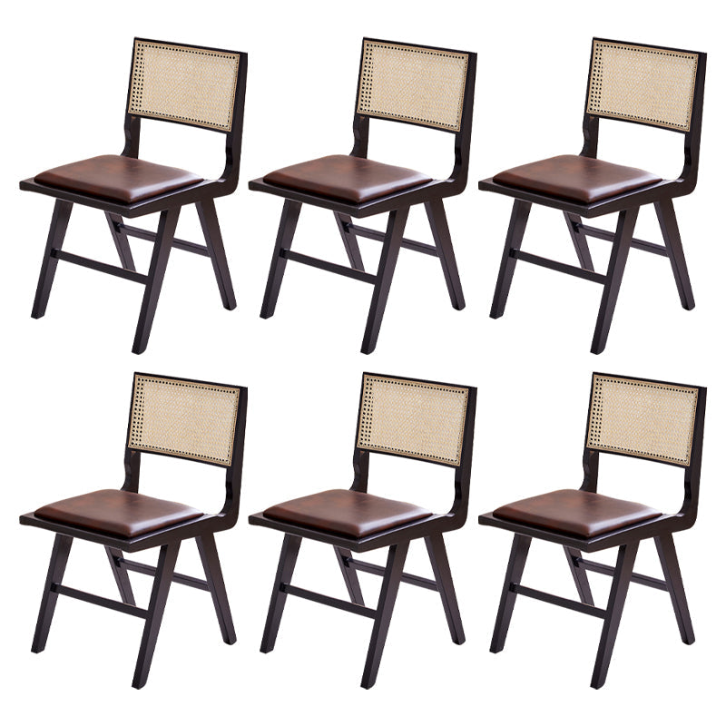 Contemporary Side Chair Wood Open Back Dining Room Chair for Dining Room