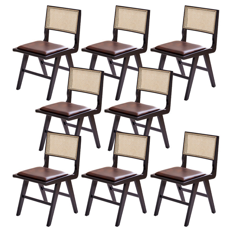 Contemporary Side Chair Wood Open Back Dining Room Chair for Dining Room