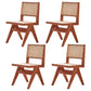 Contemporary Side Chair Wood Open Back Dining Room Chair for Dining Room