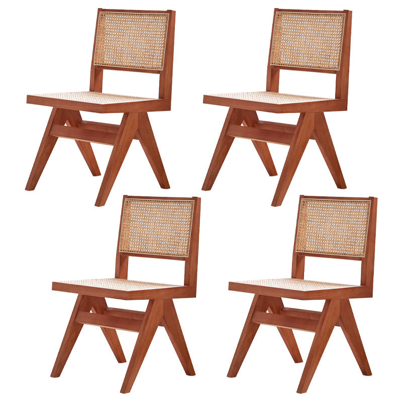 Contemporary Side Chair Wood Open Back Dining Room Chair for Dining Room