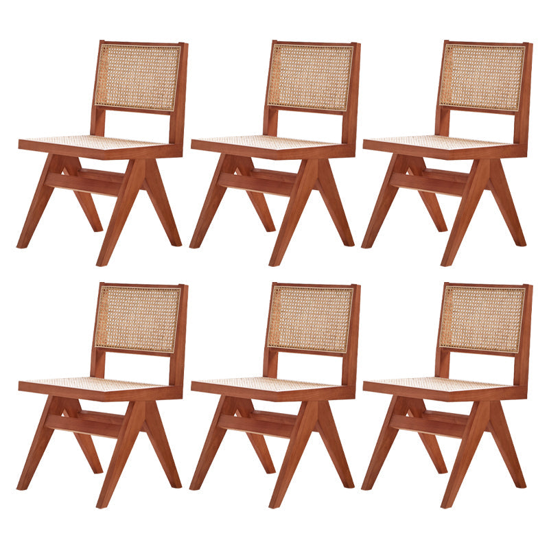 Contemporary Side Chair Wood Open Back Dining Room Chair for Dining Room