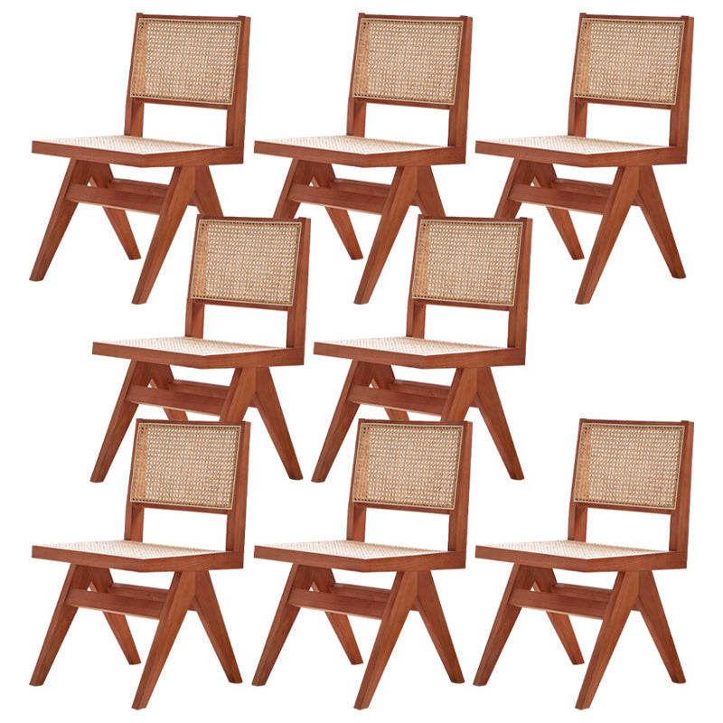 Contemporary Side Chair Wood Open Back Dining Room Chair for Dining Room