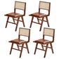 Contemporary Side Chair Wood Open Back Dining Room Chair for Dining Room