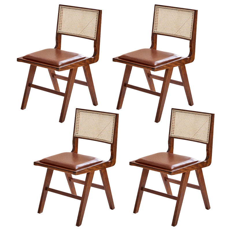 Contemporary Side Chair Wood Open Back Dining Room Chair for Dining Room