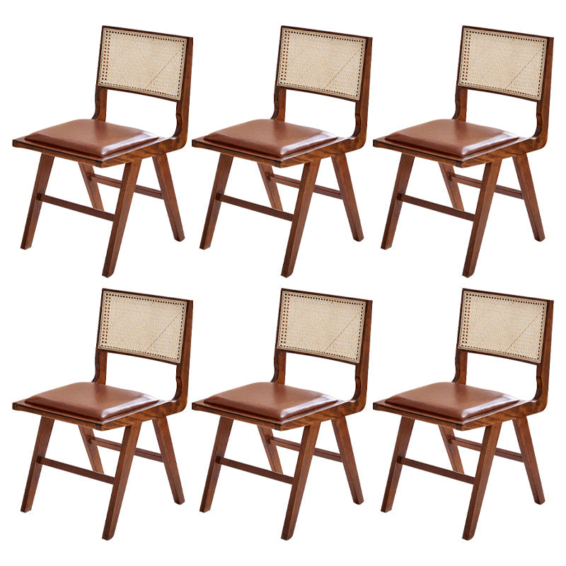 Contemporary Side Chair Wood Open Back Dining Room Chair for Dining Room