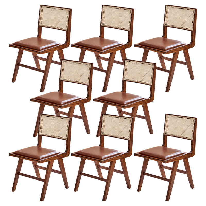Contemporary Side Chair Wood Open Back Dining Room Chair for Dining Room