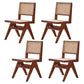 Contemporary Side Chair Wood Open Back Dining Room Chair for Dining Room