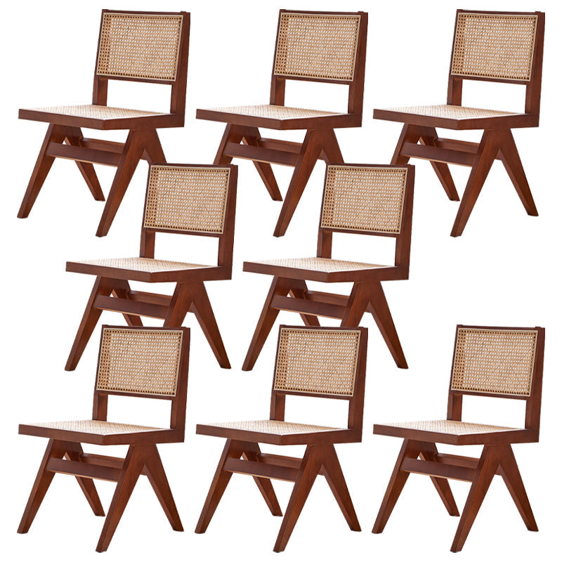 Contemporary Side Chair Wood Open Back Dining Room Chair for Dining Room