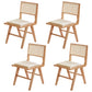 Contemporary Side Chair Wood Open Back Dining Room Chair for Dining Room