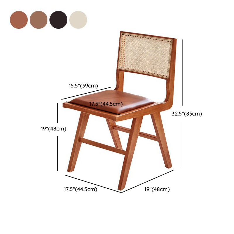 Contemporary Side Chair Wood Open Back Dining Room Chair for Dining Room