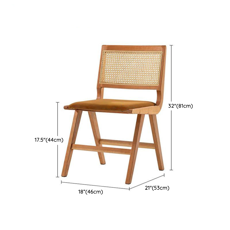 Contemporary Side Chair Wood Open Back Dining Room Chair for Dining Room