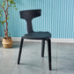 Contemporary Style Side Chair Plastic Slat Back Dining Room Chair for Indoor Black 1 Piece Clearhalo 'Dining Chairs' 'Dining Tables & Seating' 'dining_chair' 'furn' 'furn_dining_chair' 'Furniture' 'Kitchen & Dining Furniture' 7499515