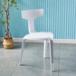 Contemporary Style Side Chair Plastic Slat Back Dining Room Chair for Indoor White 1 Piece Clearhalo 'Dining Chairs' 'Dining Tables & Seating' 'dining_chair' 'furn' 'furn_dining_chair' 'Furniture' 'Kitchen & Dining Furniture' 7499525