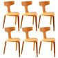 Contemporary Style Side Chair Plastic Slat Back Dining Room Chair for Indoor Yellow 6 Piece Set Clearhalo 'Dining Chairs' 'Dining Tables & Seating' 'dining_chair' 'furn' 'furn_dining_chair' 'Furniture' 'Kitchen & Dining Furniture' 7499542