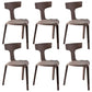 Contemporary Style Side Chair Plastic Slat Back Dining Room Chair for Indoor Brown 6 Piece Set Clearhalo 'Dining Chairs' 'Dining Tables & Seating' 'dining_chair' 'furn' 'furn_dining_chair' 'Furniture' 'Kitchen & Dining Furniture' 7499547