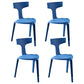 Contemporary Style Side Chair Plastic Slat Back Dining Room Chair for Indoor Blue 4 Piece Set Clearhalo 'Dining Chairs' 'Dining Tables & Seating' 'dining_chair' 'furn' 'furn_dining_chair' 'Furniture' 'Kitchen & Dining Furniture' 7499551
