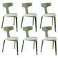 Contemporary Style Side Chair Plastic Slat Back Dining Room Chair for Indoor Green 6 Piece Set Clearhalo 'Dining Chairs' 'Dining Tables & Seating' 'dining_chair' 'furn' 'furn_dining_chair' 'Furniture' 'Kitchen & Dining Furniture' 7499557