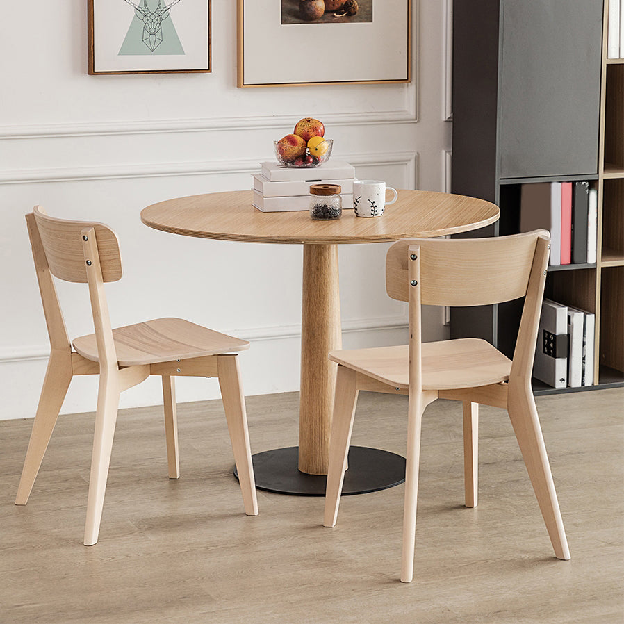 Eigentijdse stijl zijstoel hout open rug eetkamerstoel voor eetkamer