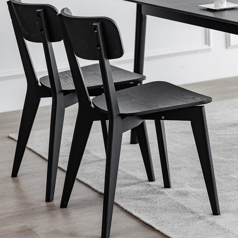 Eigentijdse stijl zijstoel hout open rug eetkamerstoel voor eetkamer