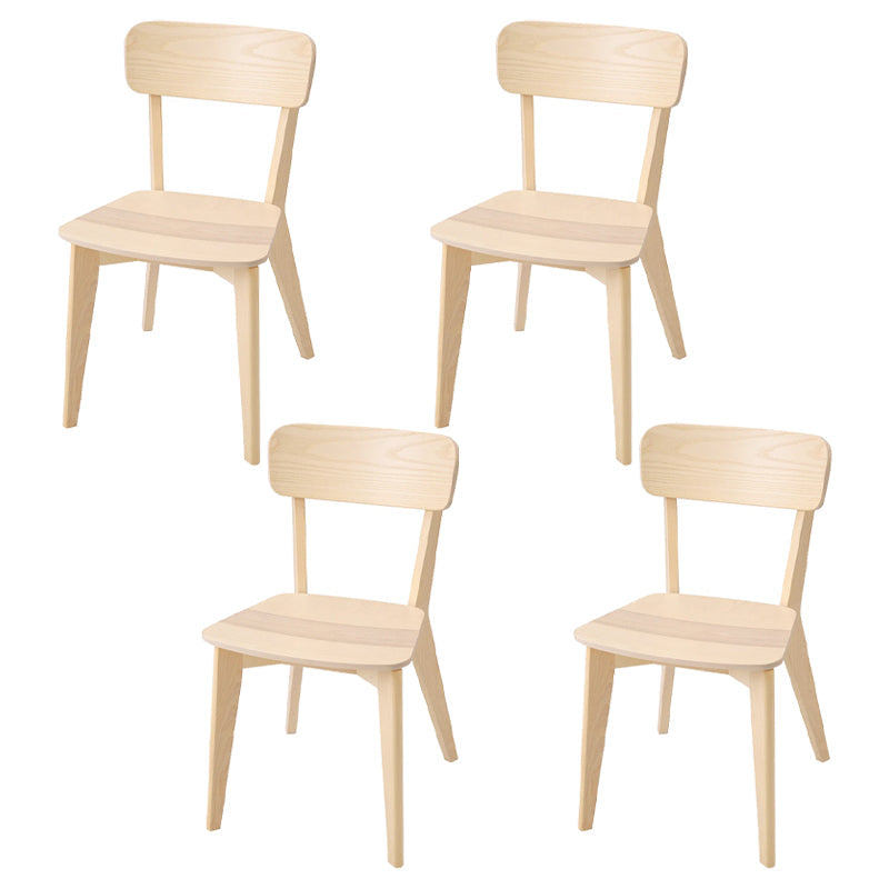 Eigentijdse stijl zijstoel hout open rug eetkamerstoel voor eetkamer