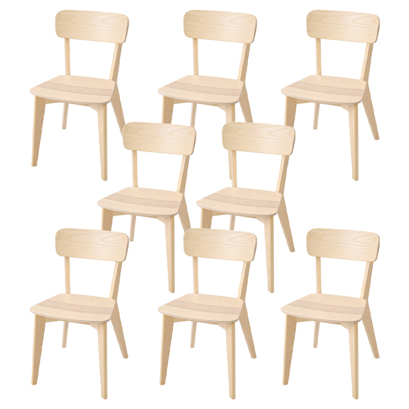 Eigentijdse stijl zijstoel hout open rug eetkamerstoel voor eetkamer