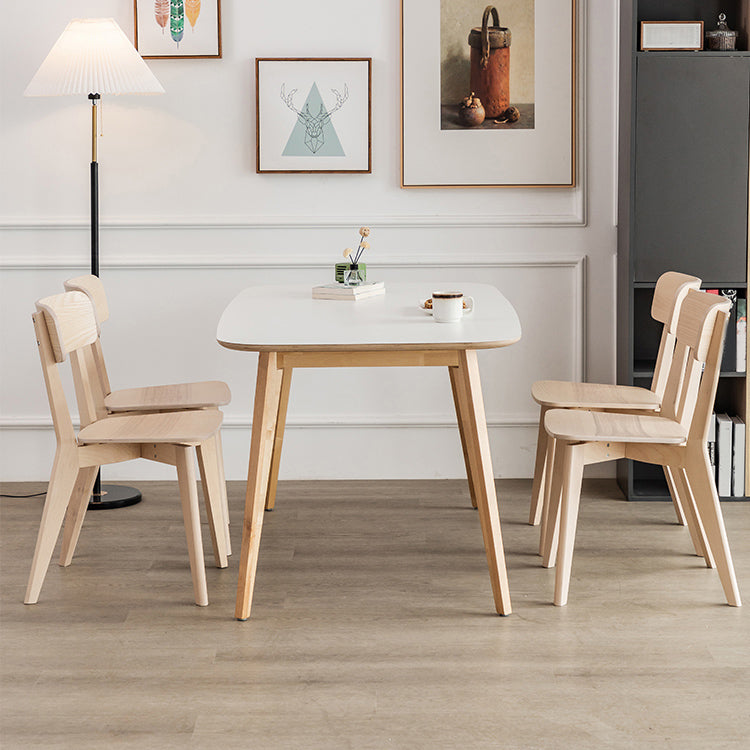 Eigentijdse stijl zijstoel hout open rug eetkamerstoel voor eetkamer