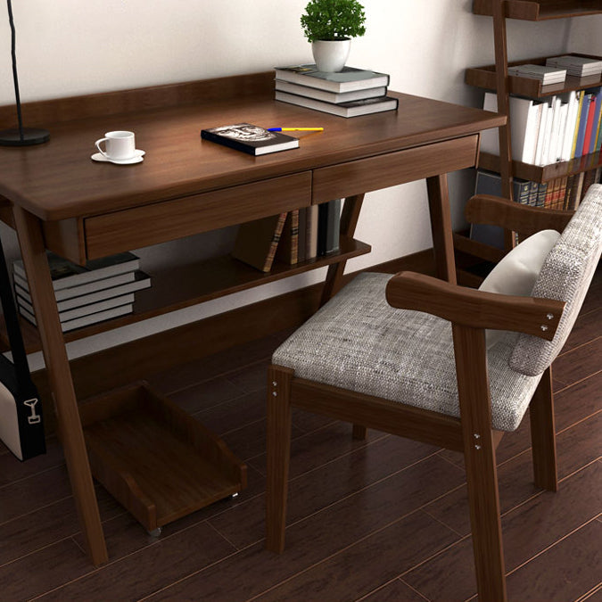 Eigentijdse stijl armstoel houten open rug eetstoelen voor binnen