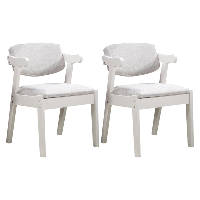 Eigentijdse stijl armstoel houten open rug eetstoelen voor binnen