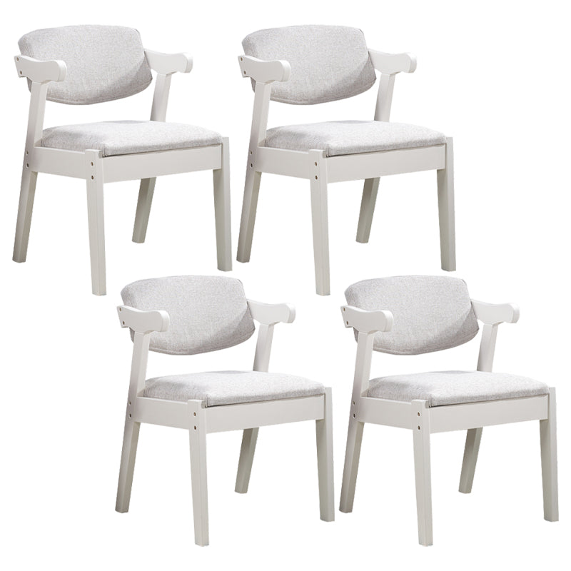 Eigentijdse stijl armstoel houten open rug eetstoelen voor binnen