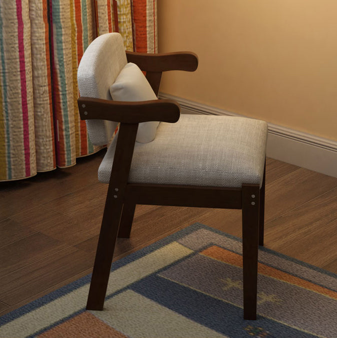 Eigentijdse stijl armstoel houten open rug eetstoelen voor binnen