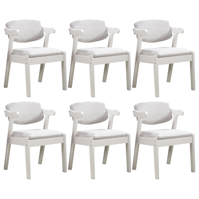 Eigentijdse stijl armstoel houten open rug eetstoelen voor binnen