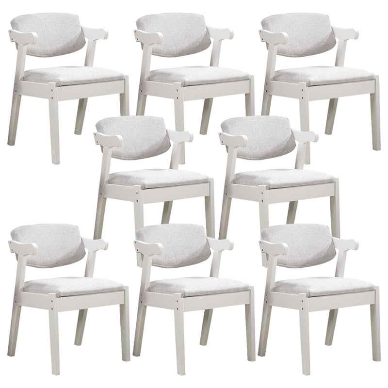 Eigentijdse stijl armstoel houten open rug eetstoelen voor binnen