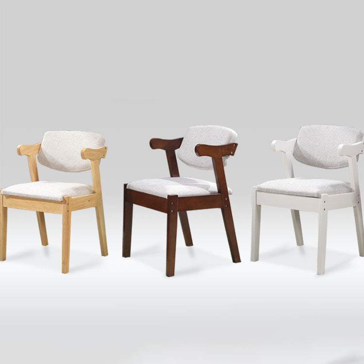 Eigentijdse stijl armstoel houten open rug eetstoelen voor binnen