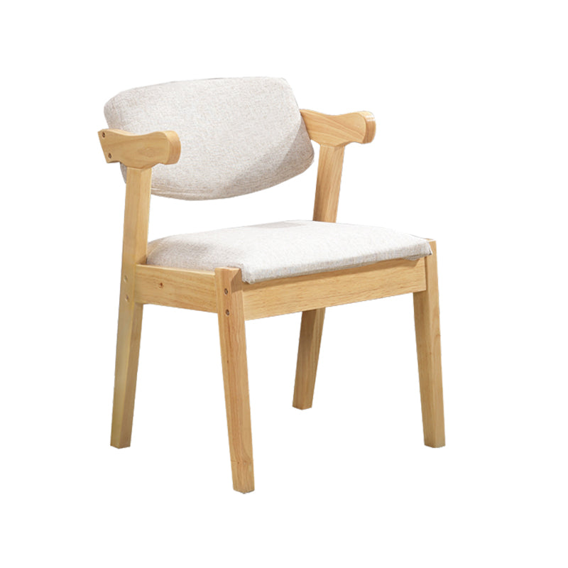 Eigentijdse stijl armstoel houten open rug eetstoelen voor binnen