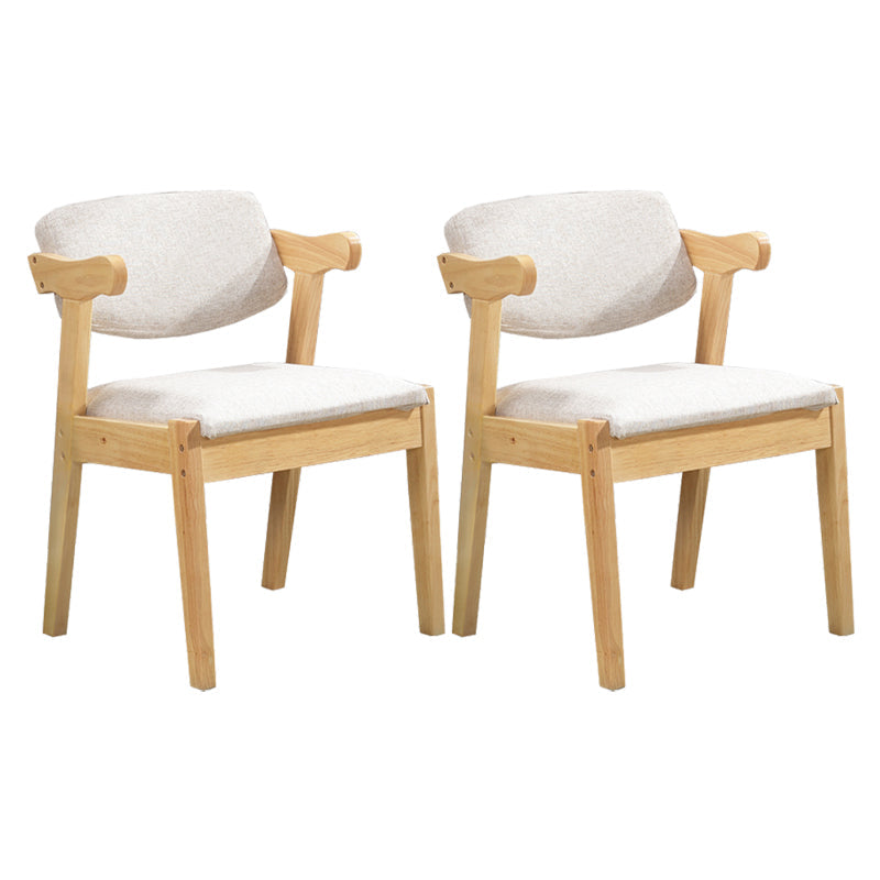 Eigentijdse stijl armstoel houten open rug eetstoelen voor binnen