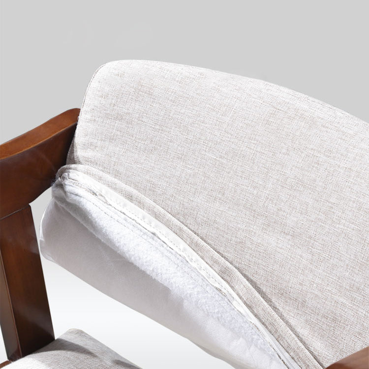 Eigentijdse stijl armstoel houten open rug eetstoelen voor binnen