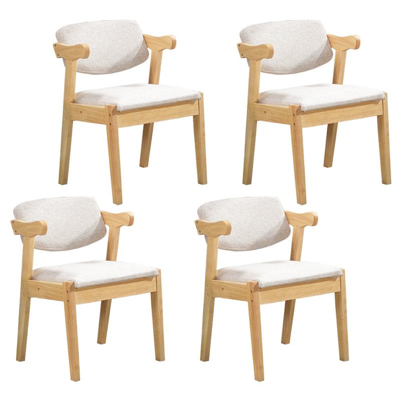 Eigentijdse stijl armstoel houten open rug eetstoelen voor binnen