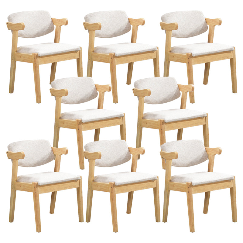 Eigentijdse stijl armstoel houten open rug eetstoelen voor binnen