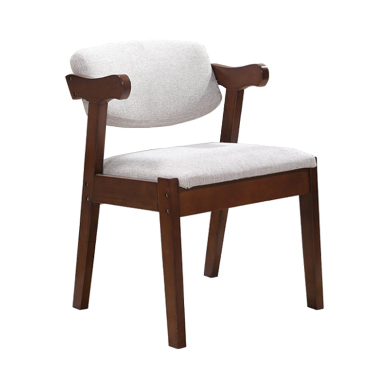 Eigentijdse stijl armstoel houten open rug eetstoelen voor binnen