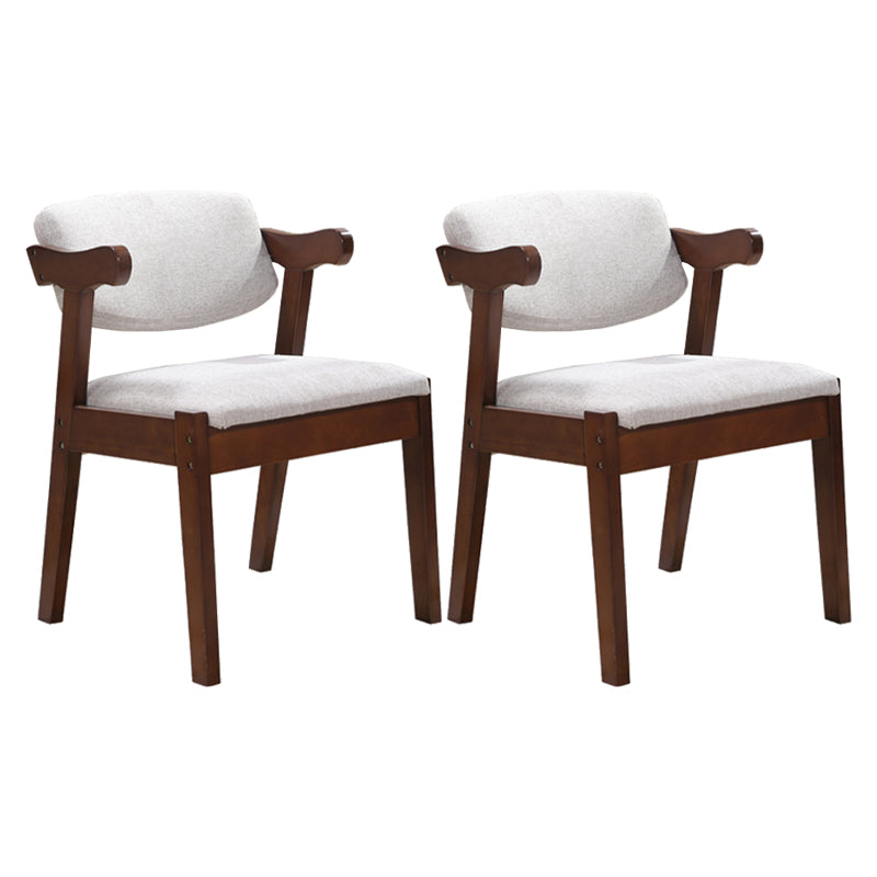 Eigentijdse stijl armstoel houten open rug eetstoelen voor binnen