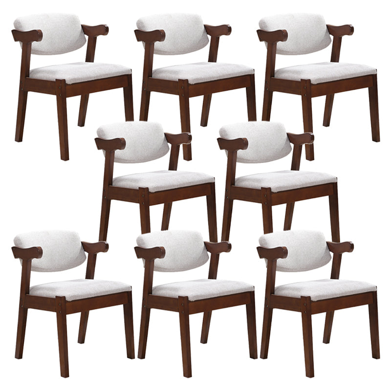 Eigentijdse stijl armstoel houten open rug eetstoelen voor binnen